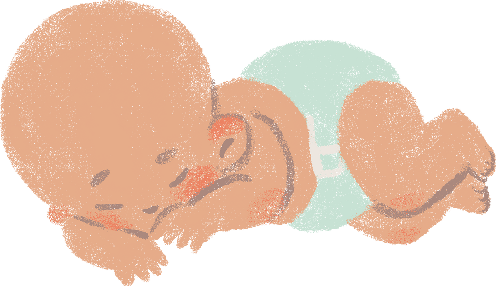 Crayon Sleeping Baby