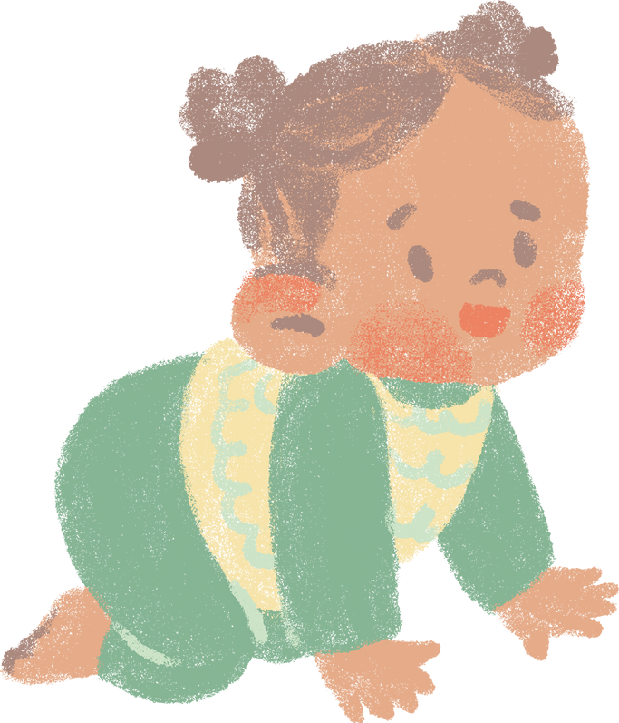 Crayon Crawling Baby
